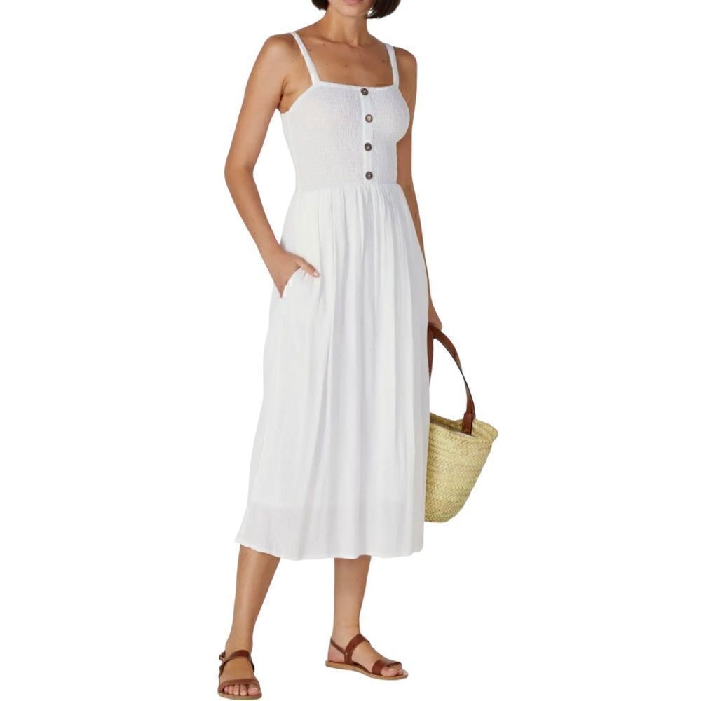 Louna White Midi Sundress Size Small
